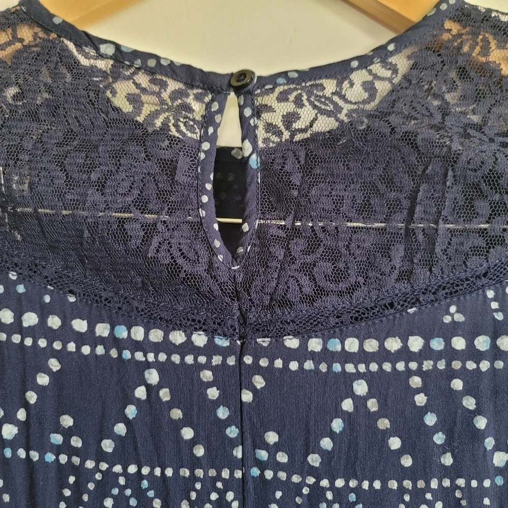 Tucker +‎ Tate, Girls Navy and Grey Geo Print Dress, Size Small (7/8)